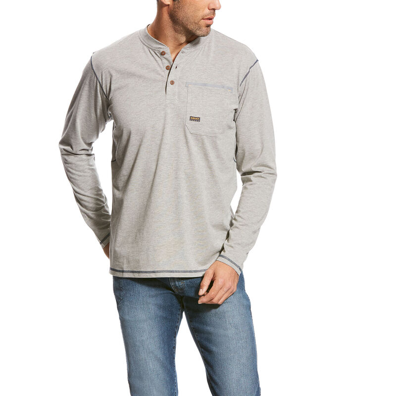 Ariat Rebar Pocket Gri Henley Erkek (11845-551)